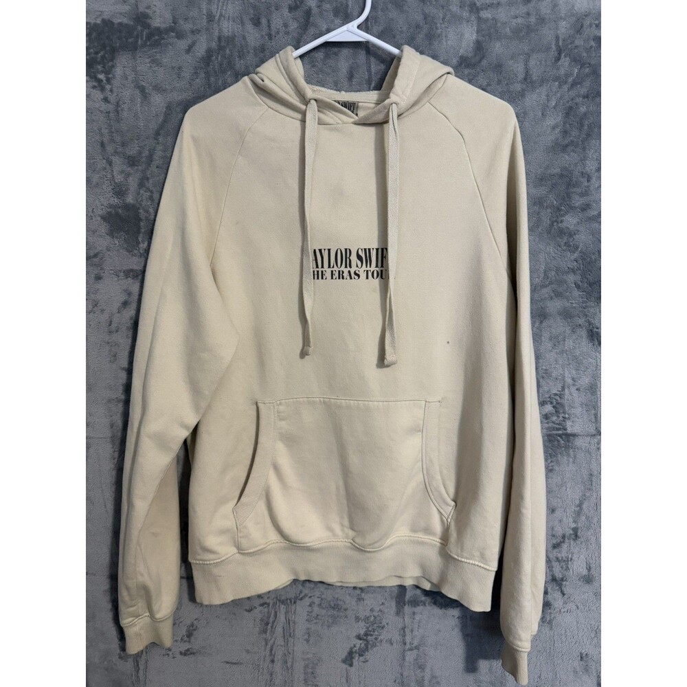 Official Taylor Swift The Eras Tour Beige Hoodie XS Cream Photo Collage Merch